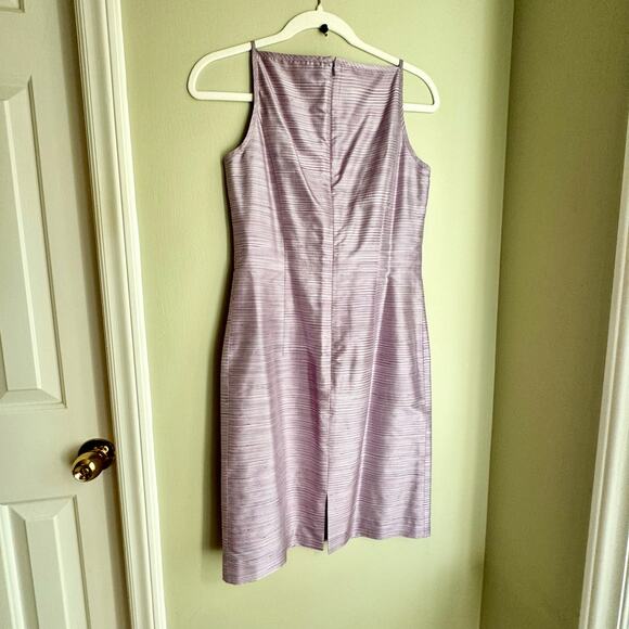 Ann Taylor 90s Vintage Purple 100% Silk Short Dress High Neck Camisole Sheath - Picture 5 of 6